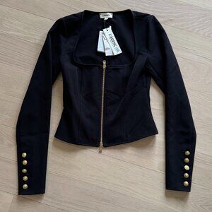 NEW NWT L'AGENCE Ainslee Long Sleeve Crop Top Size 00